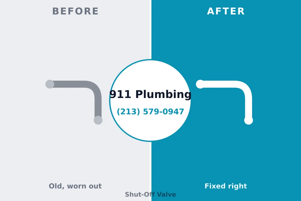 Before and after: plumbing company La Blanca, TX